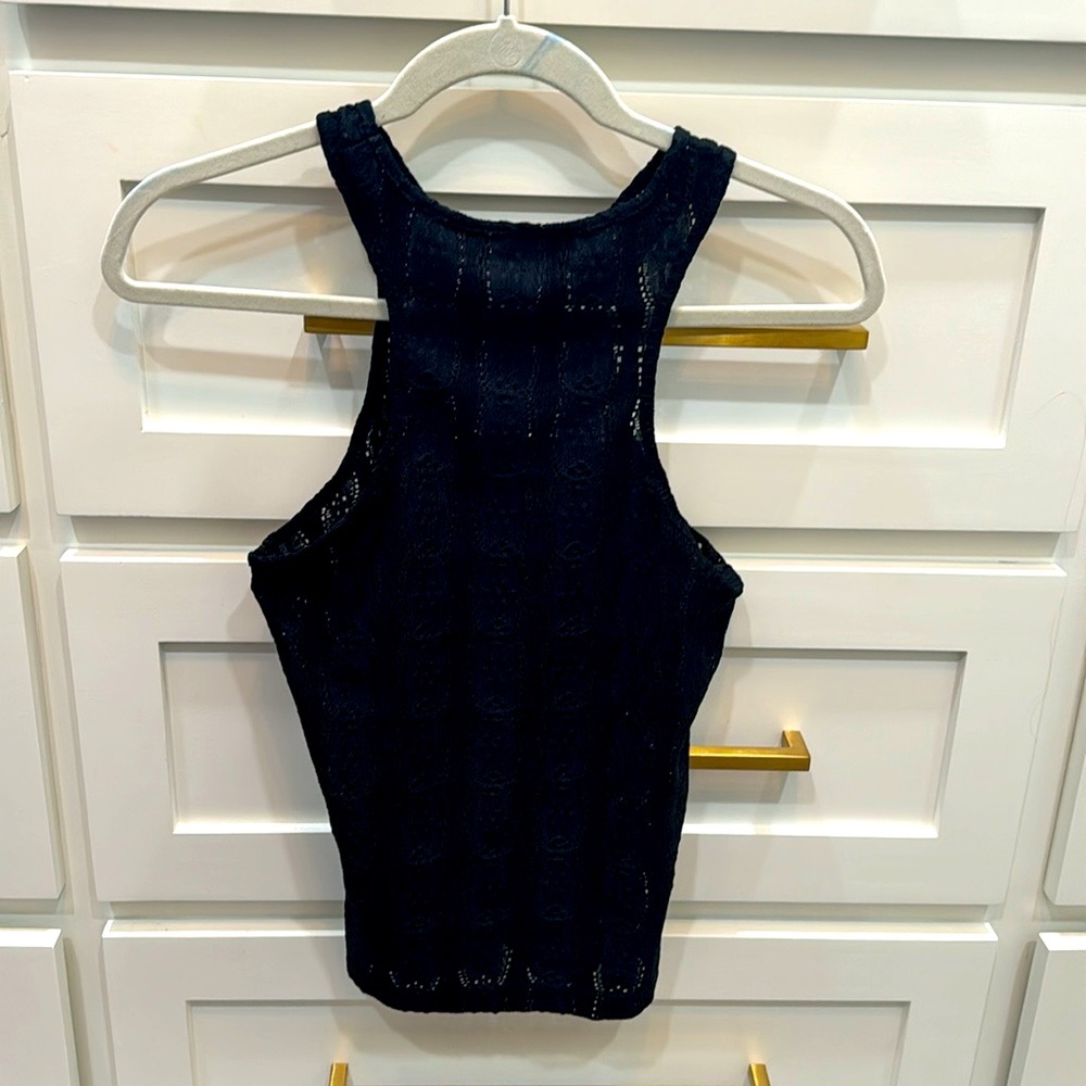 Black lace Topshop tank
